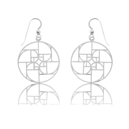 Circle Fibonacci Earrings