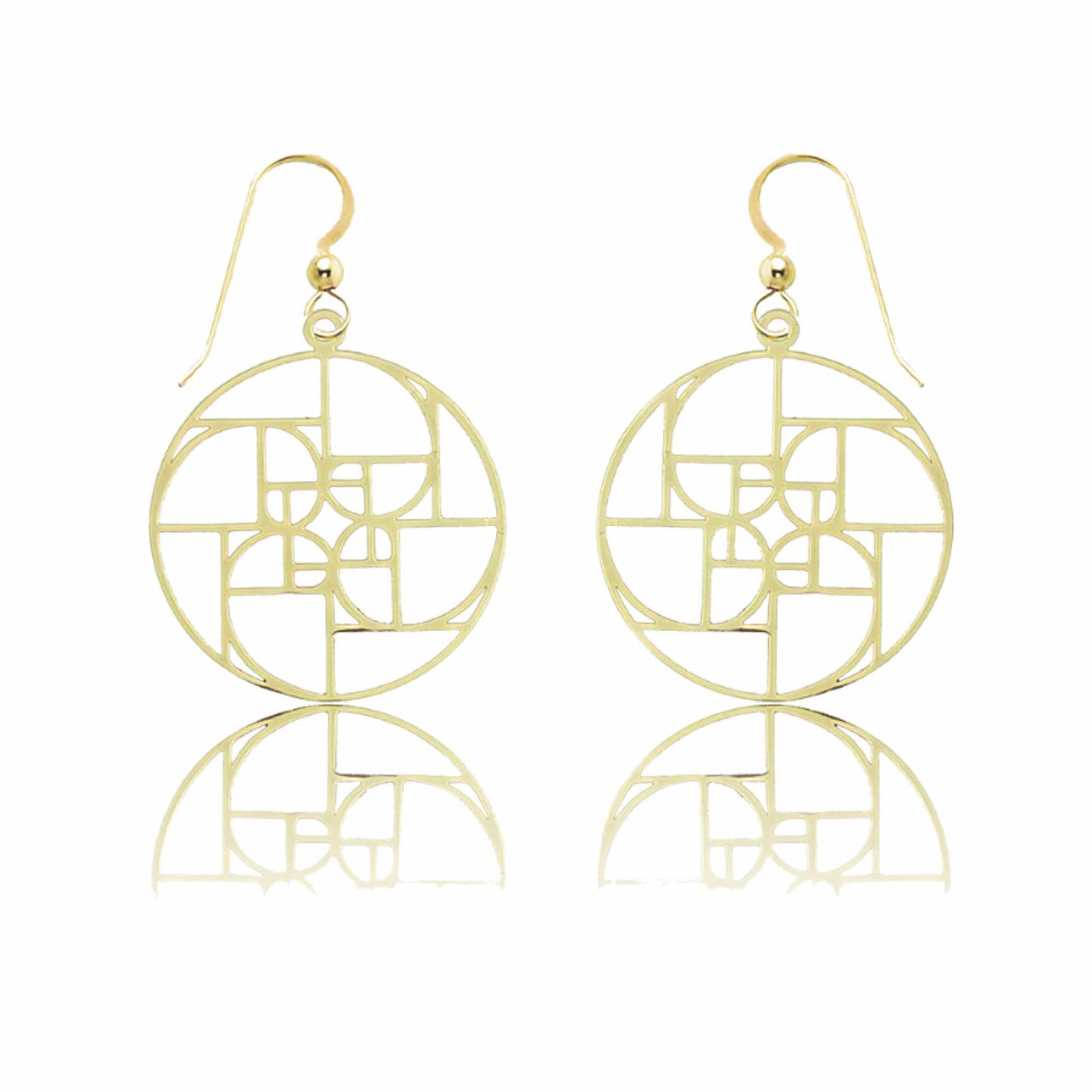 Circle Fibonacci Earrings