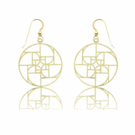 Circle Fibonacci Earrings