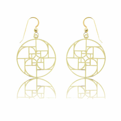 Circle Fibonacci Earrings