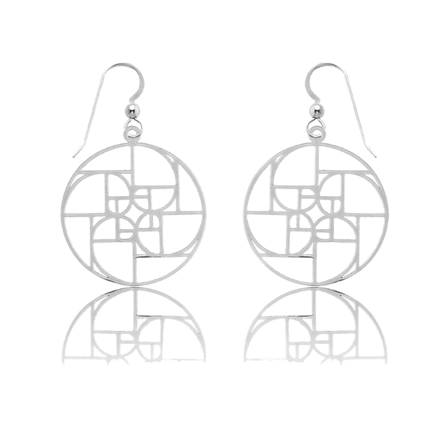 Circle Fibonacci Earrings