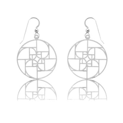 Circle Fibonacci Earrings